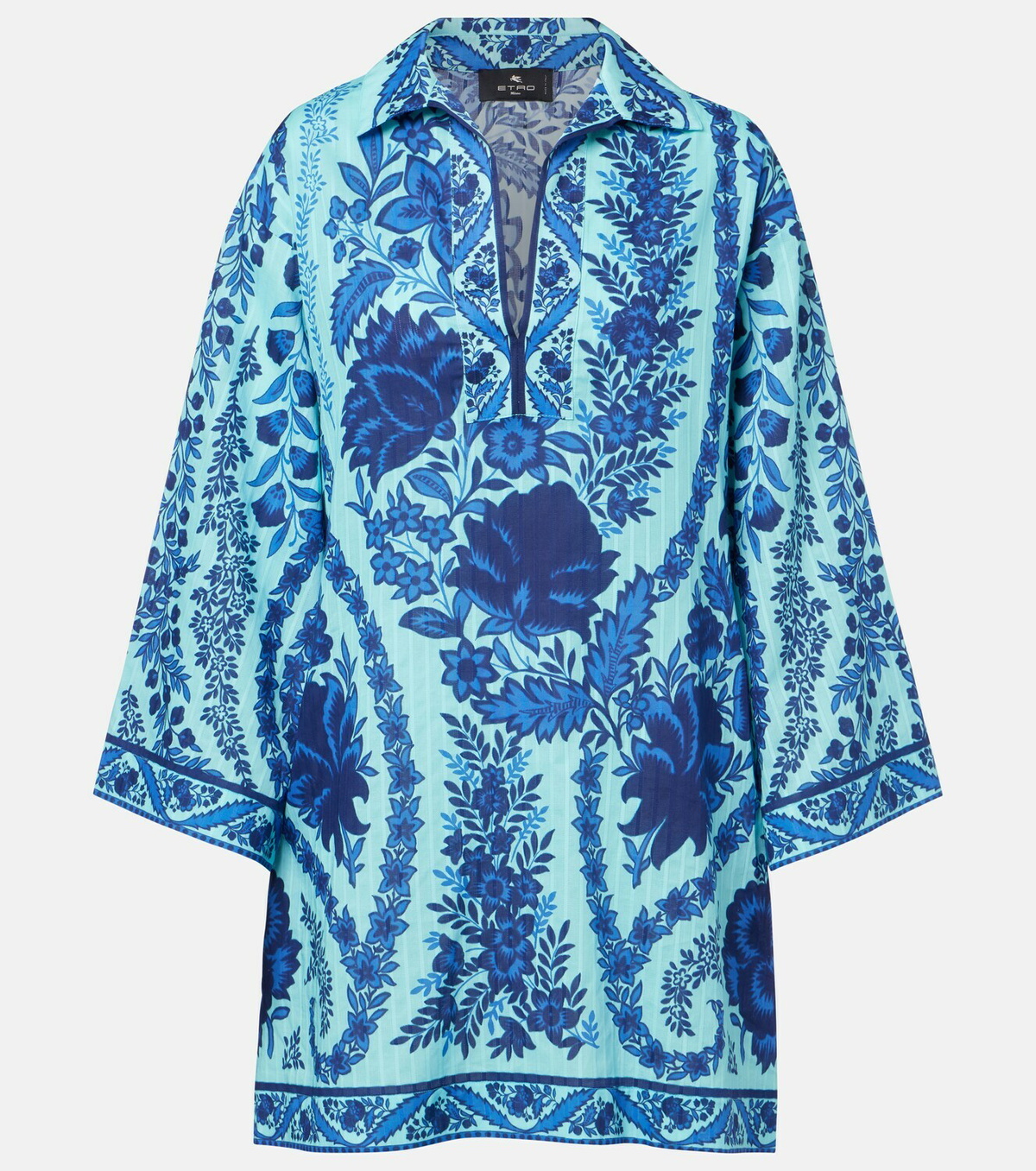 Etro Paisley oversized cotton minidress