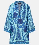Etro Paisley oversized cotton minidress