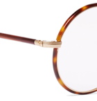 Cutler and Gross - Round-Frame Tortoiseshell Acetate and Gold-Tone Optical Glasses - Tortoiseshell