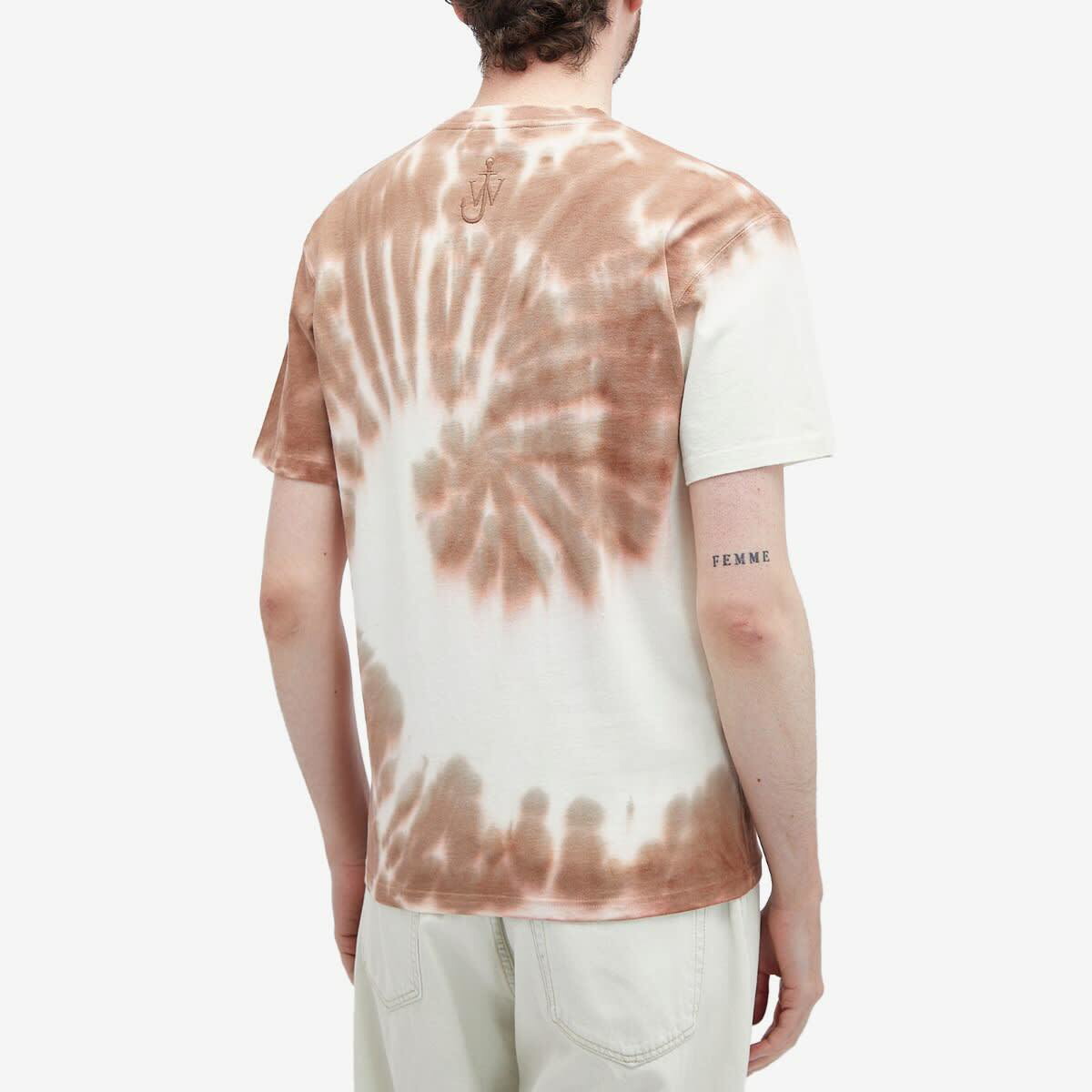 ★J W ANDERSON★ Cat print tie dye short sleeve t-shirt Toba JW Anderson Cat Print Tie-Dye T-Shirt Tobacco – LESS 17