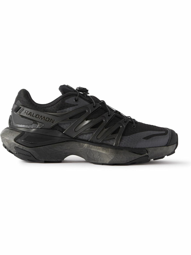 Photo: Salomon - XT PU.RE ADVANCED Rubber-Trimmed Mesh Sneakers - Black