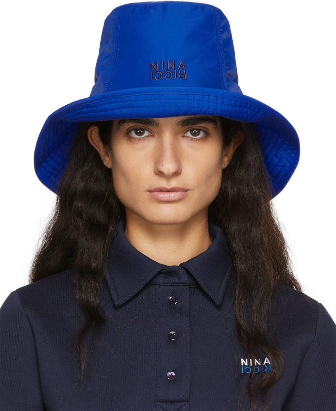 Photo: Nina Ricci SSENSE Exclusive Blue Tall Bucket Hat