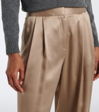 Tom Ford Pleated silk straight pants