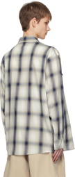 System Off-White & Navy Check Shirt