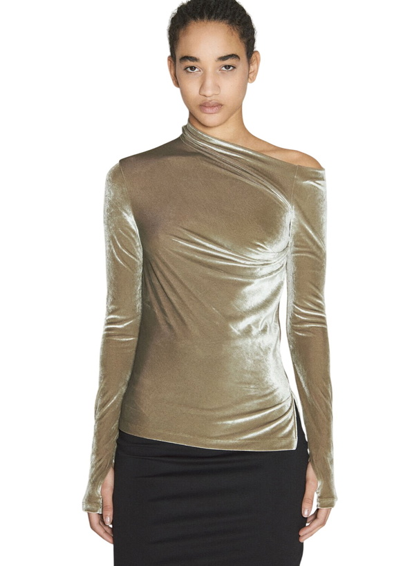 Photo: Helmut Lang Velvet Asymmetrical Top