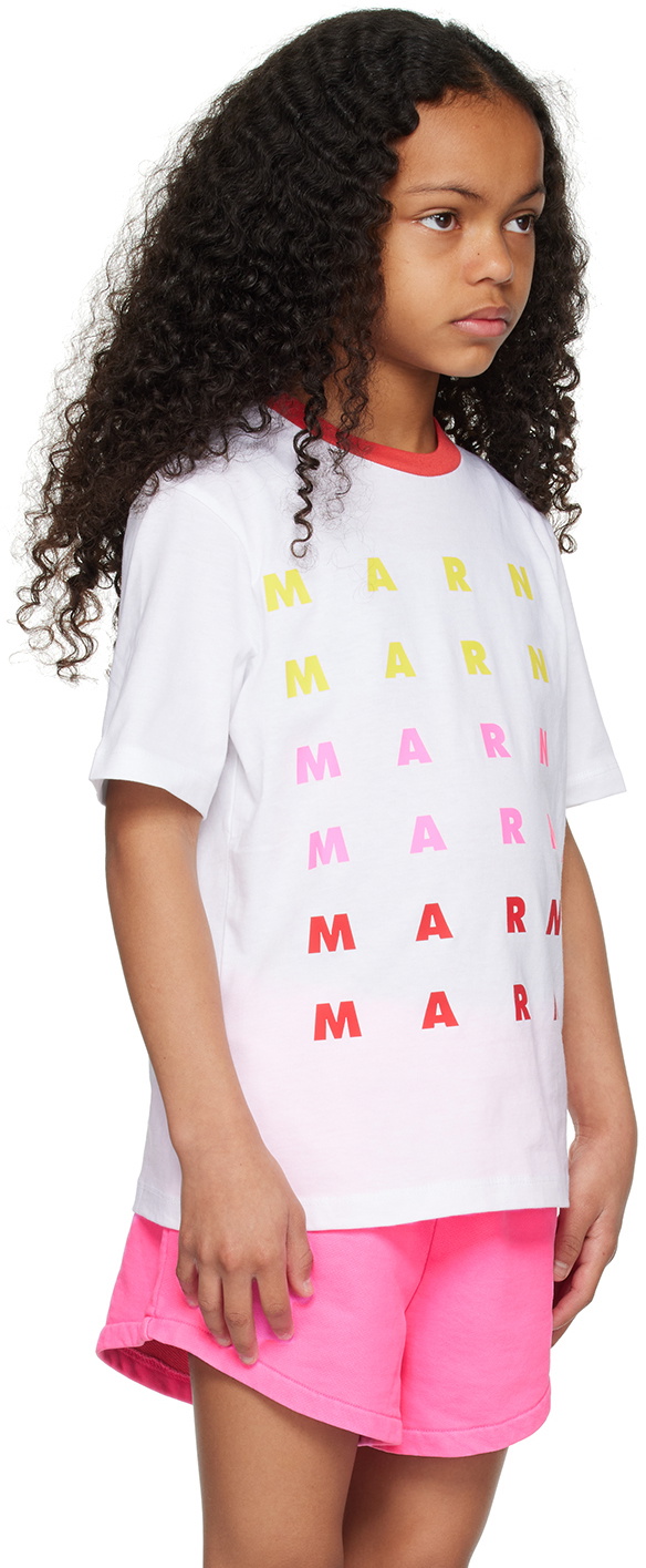 Marni Kids White Printed T-Shirt