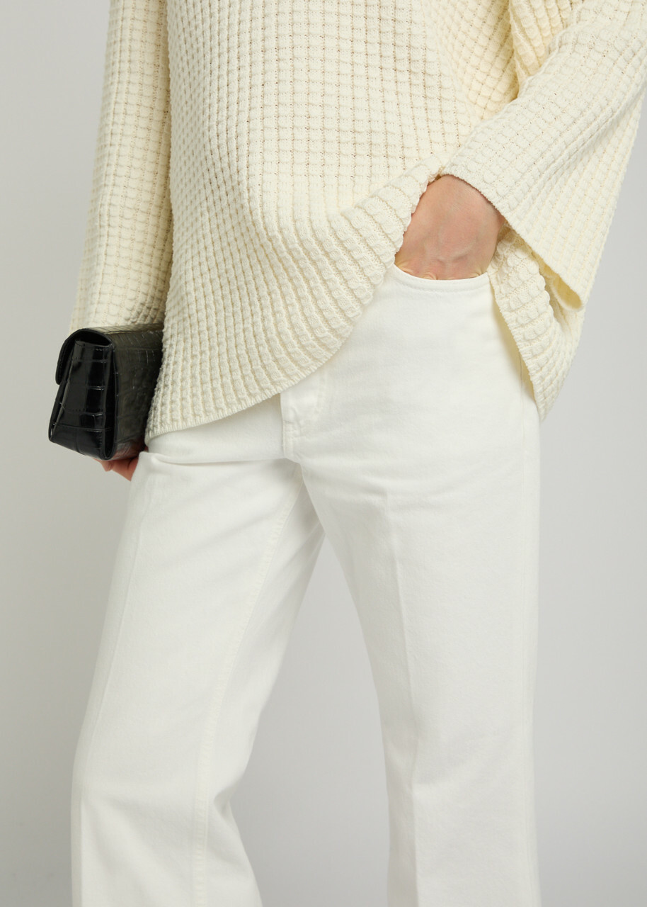 Toteme Kick Flared-leg Denim Jeans Off White