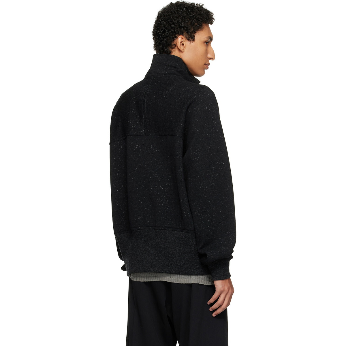 Rick Owens Black Tower Zipfront Jogger Track Jacket