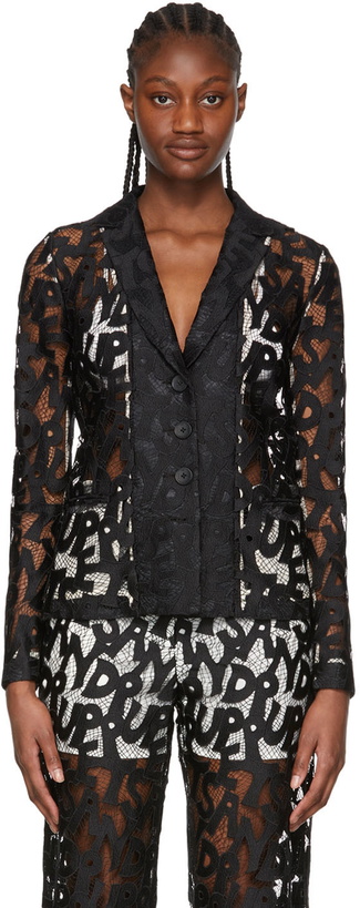 Photo: Puppets and Puppets Black Polyester Blazer