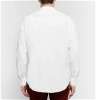 Alexander McQueen - Slim-Fit Embroidered Cotton-Poplin Shirt - White