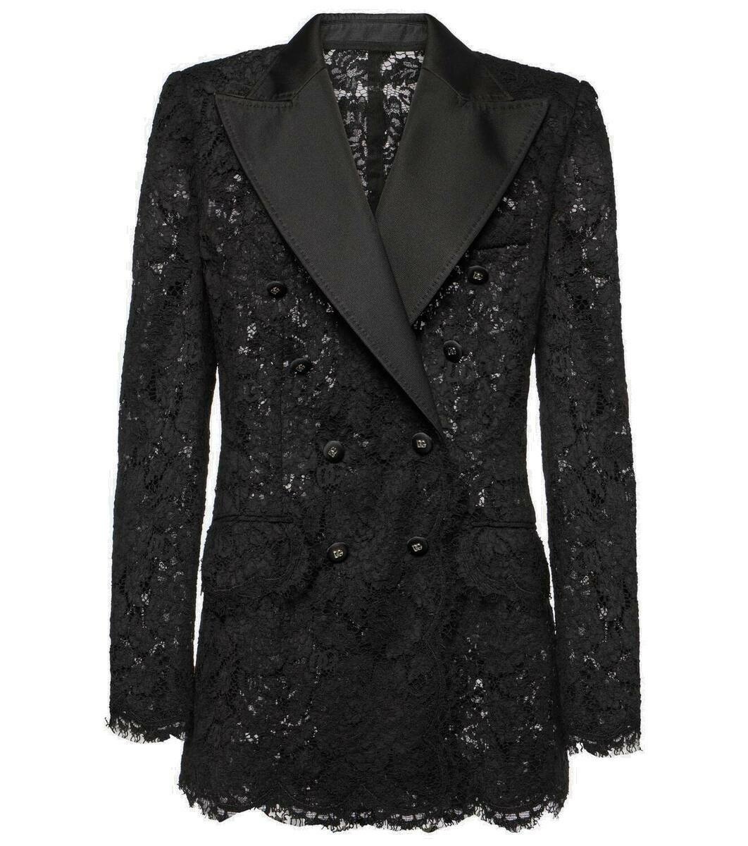 Photo: Dolce&Gabbana Floral double-breasted lace blazer