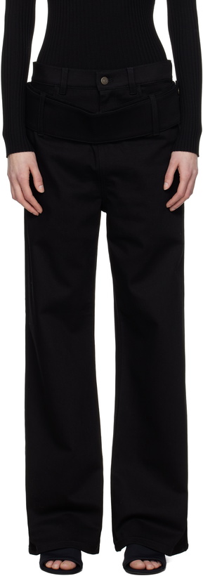 Photo: Courrèges Black Double Belt Jeans