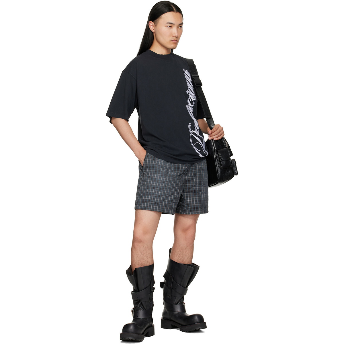 Balenciaga Black Superbusy Messenger Bag
