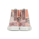 Amiri Pink Bandana Reconstructed Sunset High-Top Sneakers