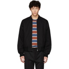 Stella McCartney Black No Smile No Service Conrad Bomber Jacket