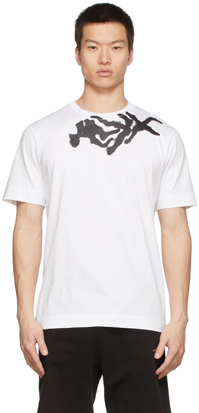 Photo: 1017 ALYX 9SM SSENSE Exclusive White Spray Logo T-Shirt