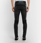 Undercover - Skinny-Fit Printed Leather Biker Trousers - Black