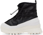 VEIN Black & White Faux-Leather Boots