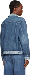 rag & bone Blue rb Miramar Oversized Combo Trucker Jacket