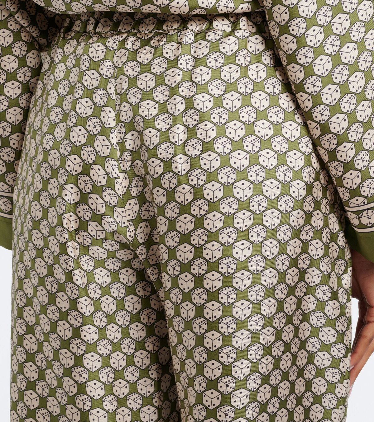 'S Max Mara Printed silk wide-leg pants