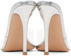 Gianvito Rossi Silver Elle 85 Mules