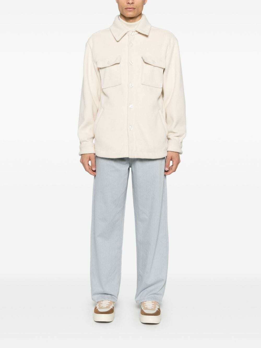 FAMILY FIRST - Brushed Effect Shirt Jacket