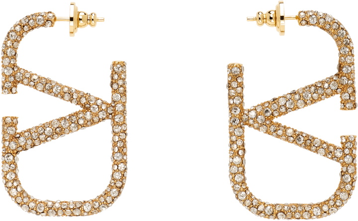 Photo: Valentino Garavani Swarovski Crystals & Metal VLogo Signature Earrings