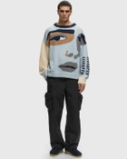 Kid Super Studios Face Boxy Sweater Blue Pullovers