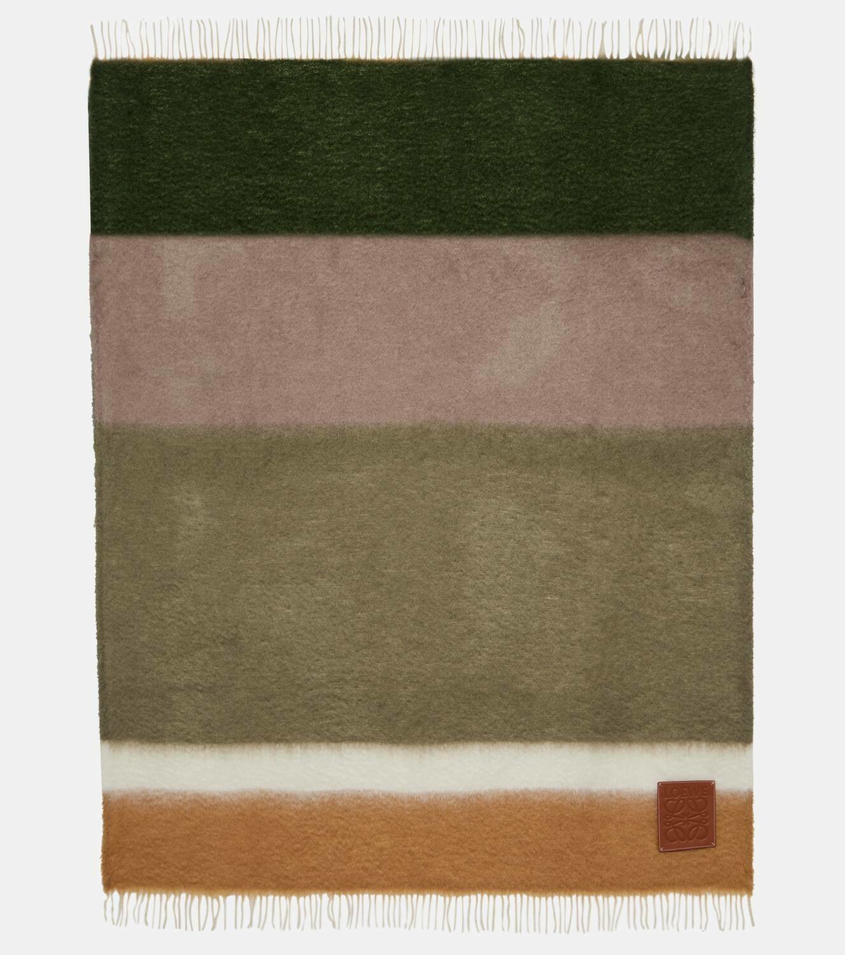 Loewe Striped mohair and wool-blend blanket