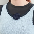 Kijun Women's Corsage Ruffle Knit Vest in Sky Blue