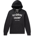 Reigning Champ - Logo-Print Loopback Cotton-Jersey Hoodie - Men - Black
