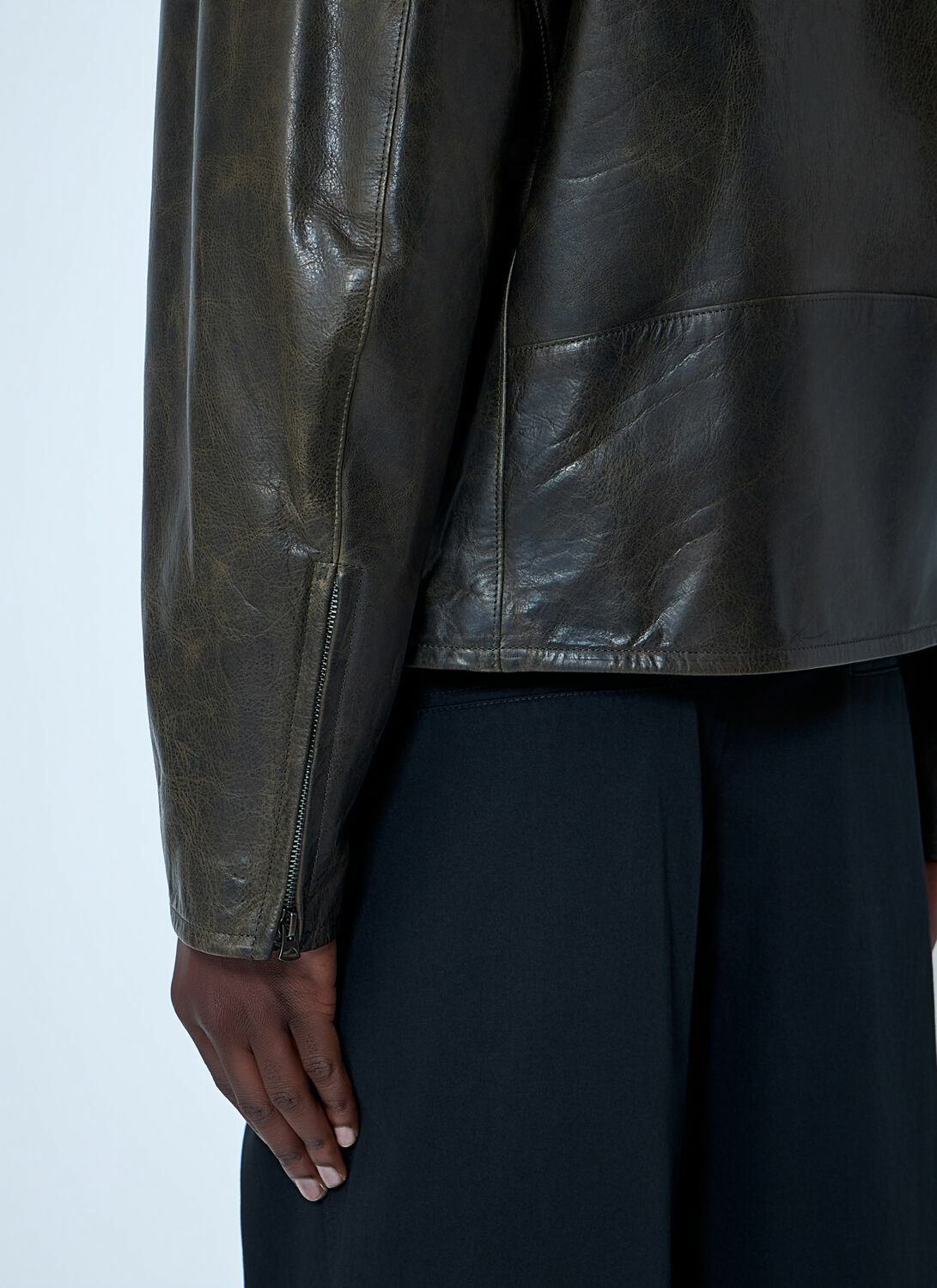 Lemaire Leather Zip Jacket