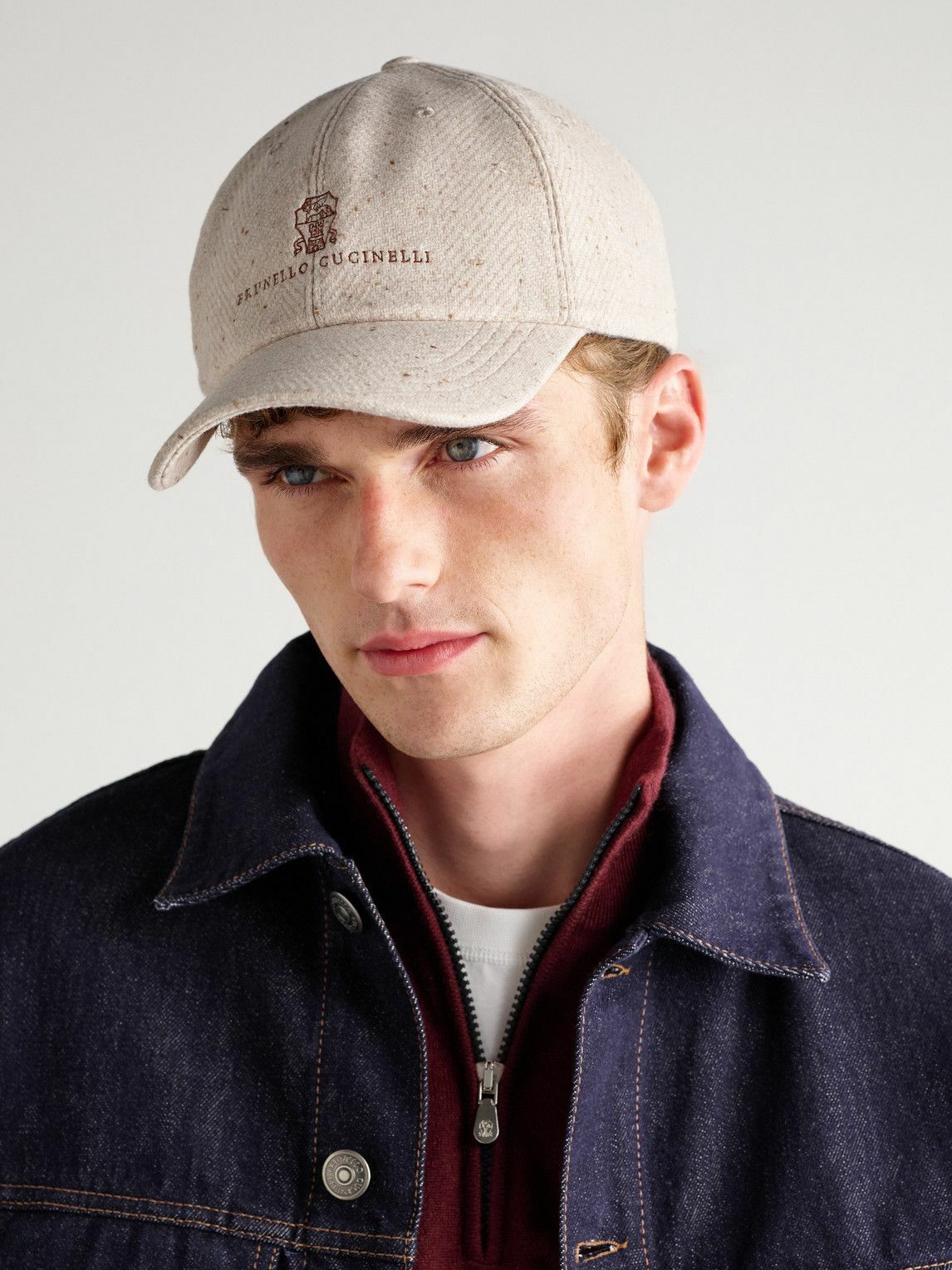 Brunello Cucinelli - Logo-Embroidered Wool and Cashmere-Blend Baseball Cap - Neutrals