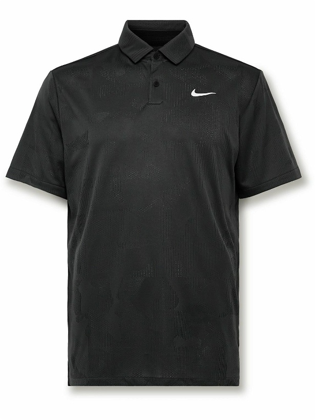 Photo: Nike Golf - Tour Dri-FIT Jacquard Golf Polo Shirt - Black