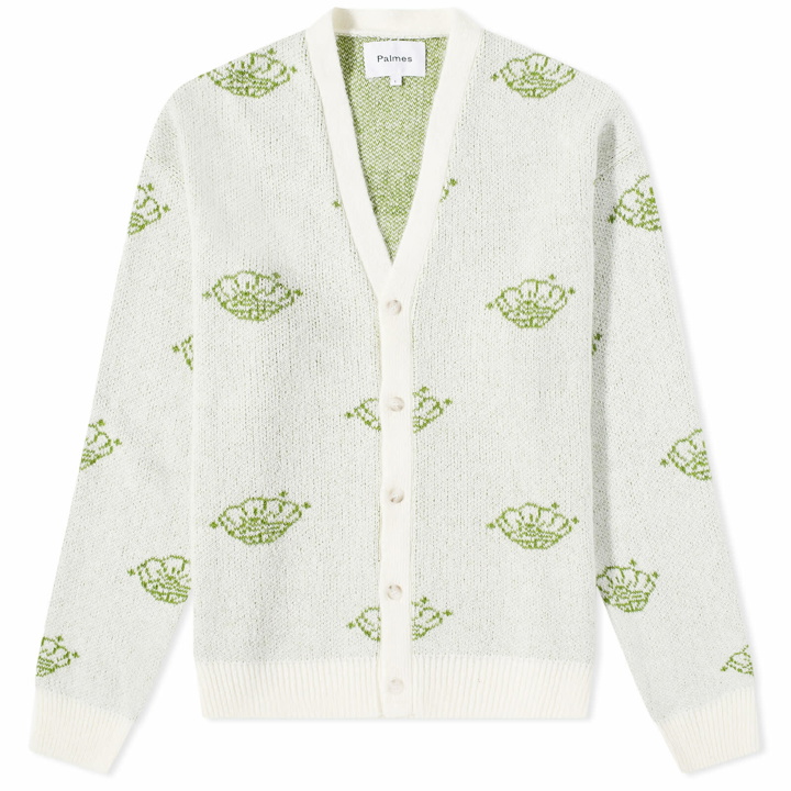 Photo: Palmes Men's Pearl Knitted Cardigan in Off-White
