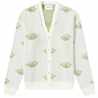 Palmes Men's Pearl Knitted Cardigan in Off-White