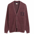 Aries Women's Oversized Chenille Knit Cardigan in Brown