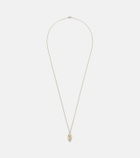 Persée 9kt gold locket necklace with diamonds