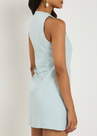 Faithfull The Brand Jaques Linen Mini Dress Blue