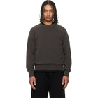 Les Tien Gray French Terry Binded Neck Raglan Sweatshirt
