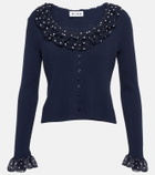 Rixo Laurel ruffle-trimmed knit cardigan