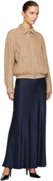 R2W Beige Kenny Suede Bomber JP Jacket