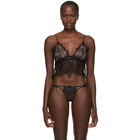 Fleur du Mal Black Rose Lace Cami Bralette