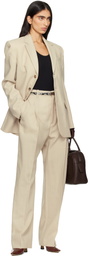 WARDROBE.NYC Beige Light Longline Blazer