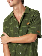 MC2 Saint Barth Man Military Green Terry Shirt Riviera