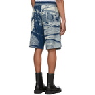 Kenzo Blue and White Jacquard Shorts