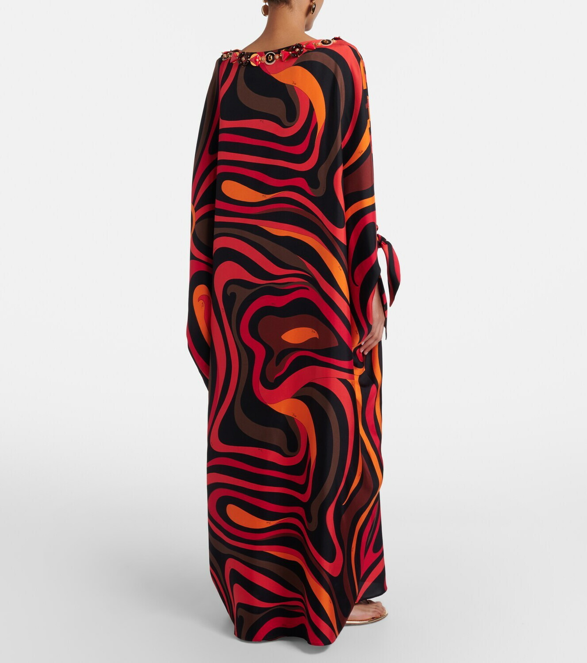 Pucci Marmo embellished silk twill kaftan