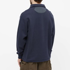 And Wander Men's Cotton Wool Half Zip Sweat in Navy