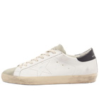 Golden Goose Men's Super-Star Leather Suede Toe Sneakers in White/Ice/Black