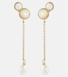Chloé Darcey brass and pearl earrings